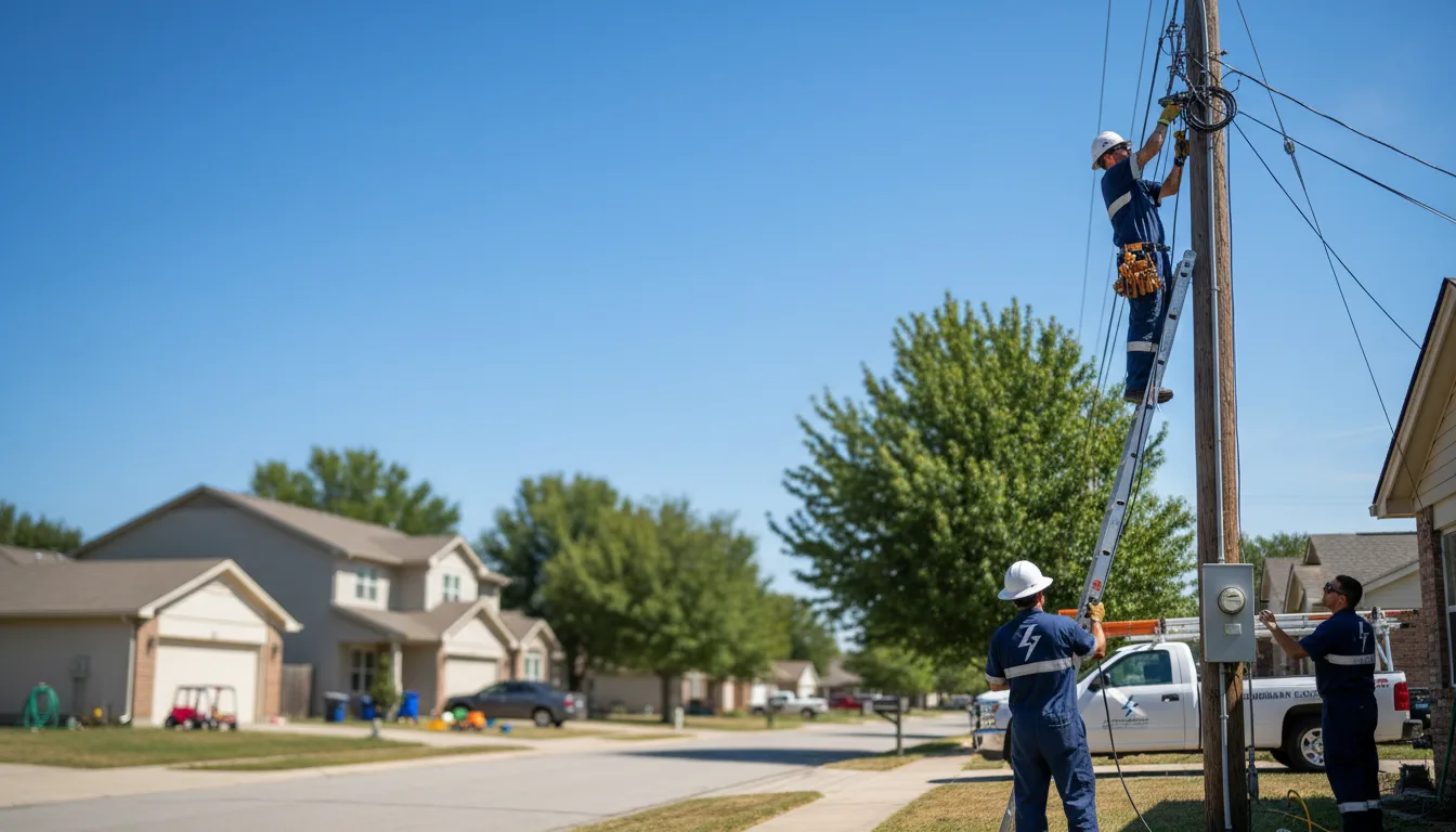 Residential electrician providing installation services in Ochelata, OK